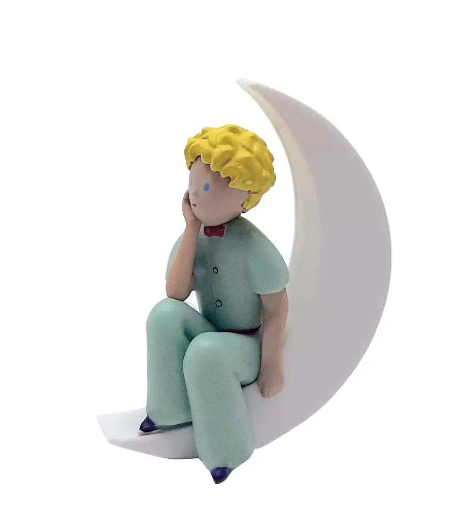 little prince sitting on the moon figure