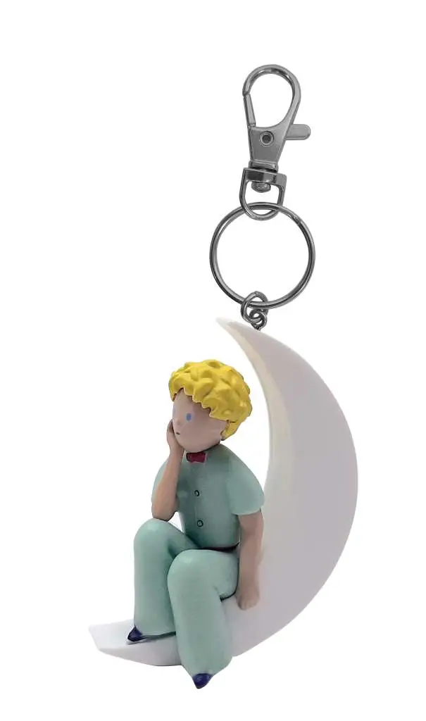 little prince sitting on the moon kchain