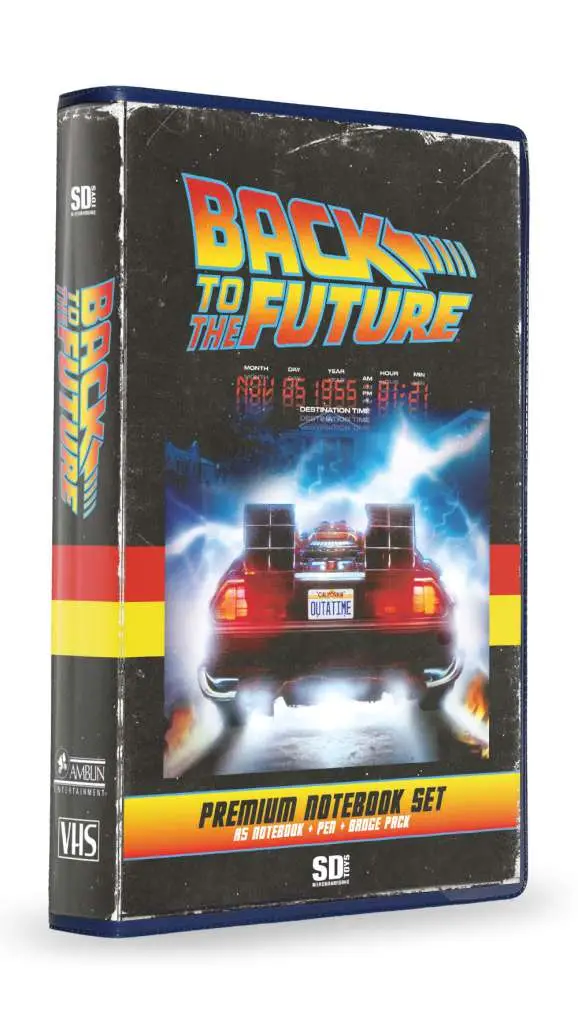bttf stationery set vhs