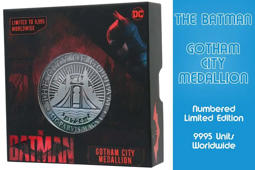 the batman gotham metal medallion ltd ed