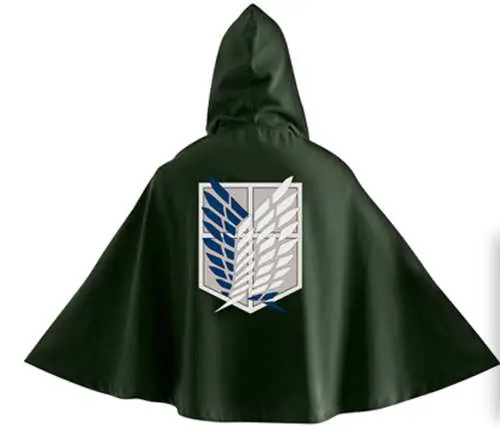 aot official green cape in cardboard box