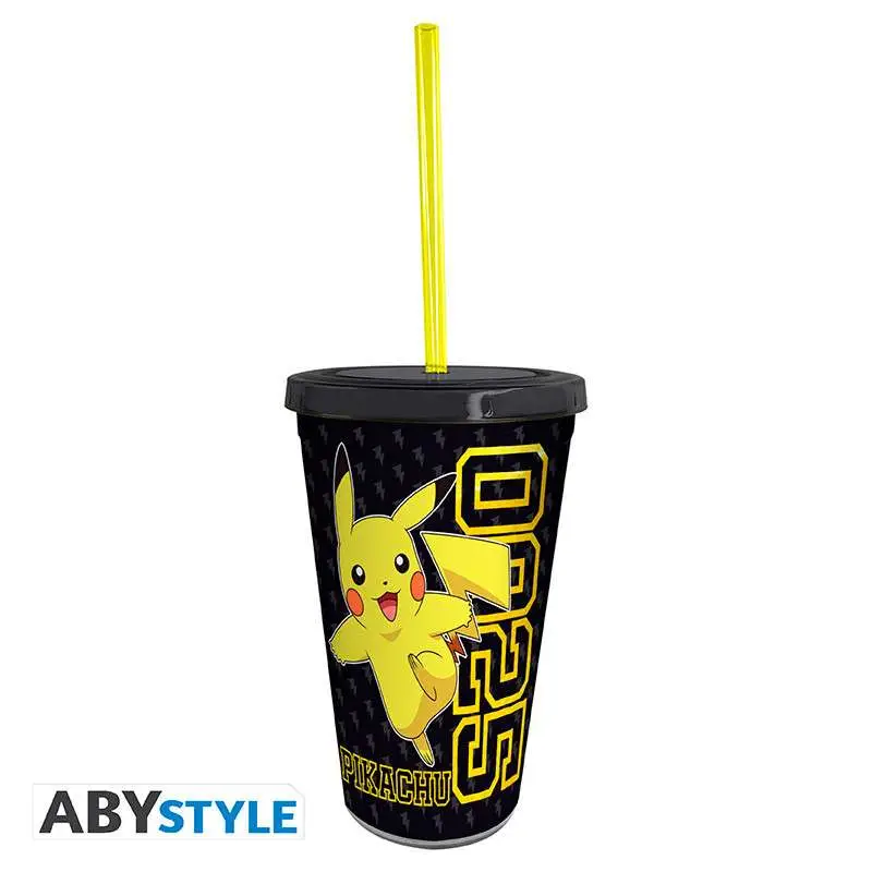 pokemon pikachu collage tumbler with straw