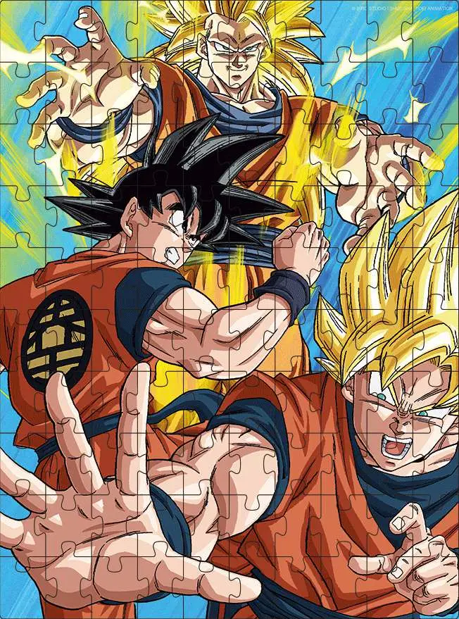 dragon ball z goku saiyan 3d 100pcs puzz
