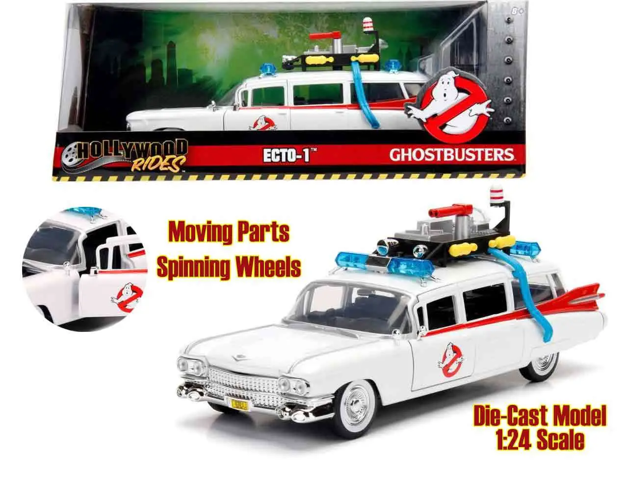 ghostbusters - ecto-1 - 1:24 die-cast model