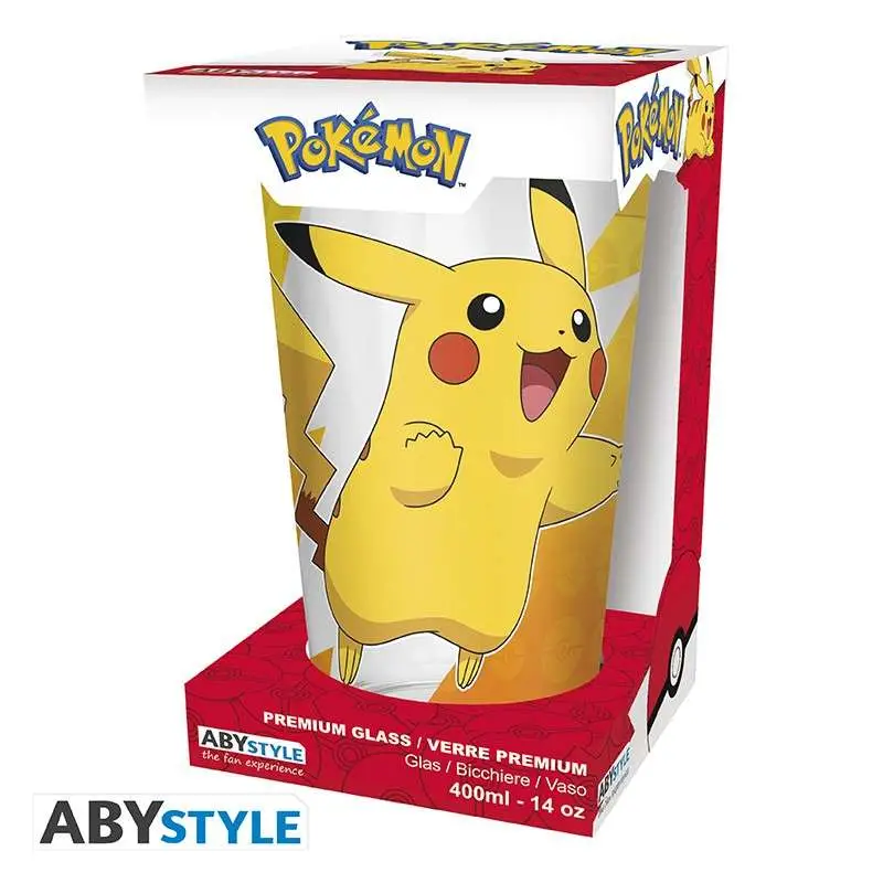 pokemon pikachu foil large glass