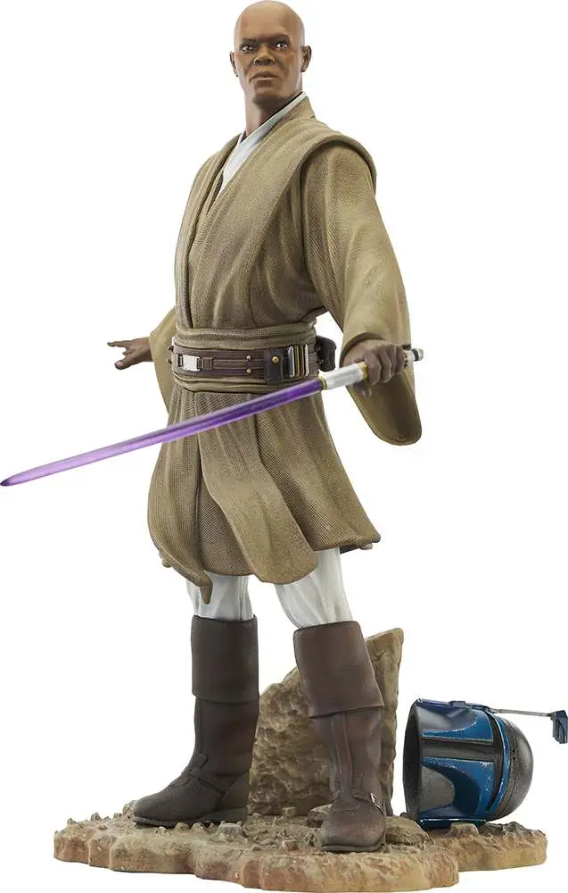 sw premier coll aotc mace windu statue