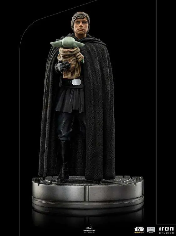 the mandalorian luke grogu 1/10 statue