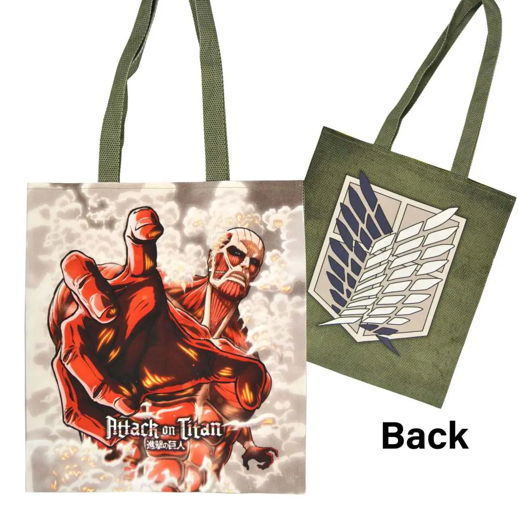 aot colossal titan tote bag