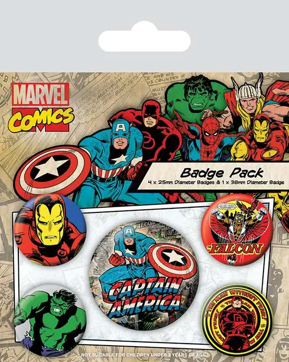 marvel (captain america) badge pack