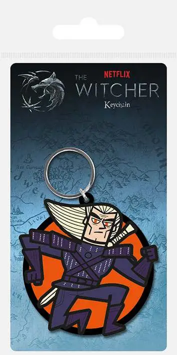 the witcher geralt rubber keychain
