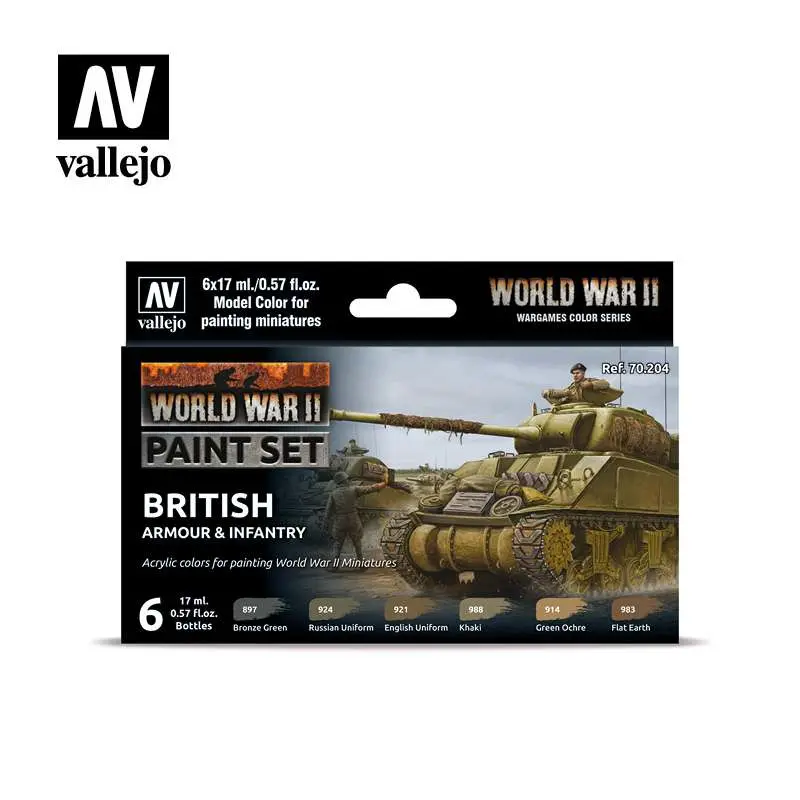 british armour infantry color set 70204