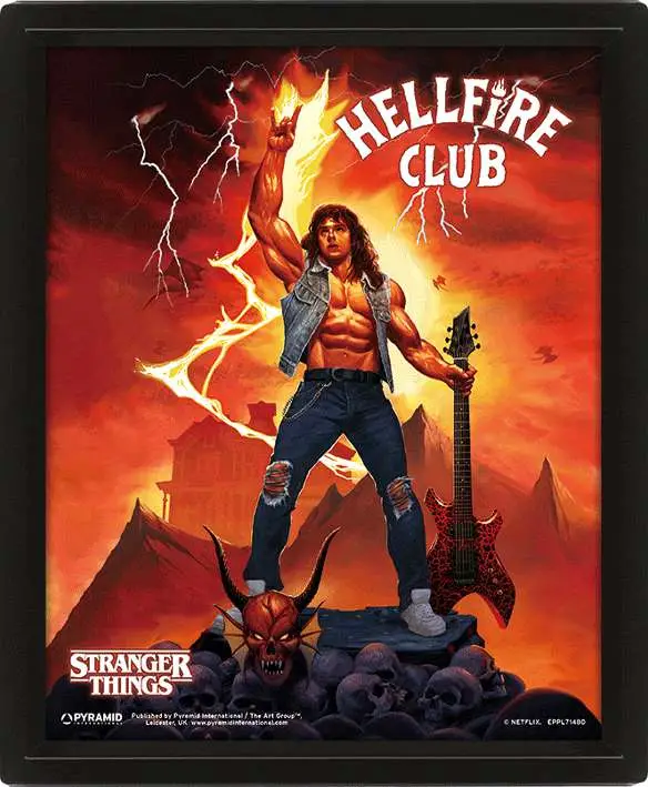 stranger things hellfire poster 3d