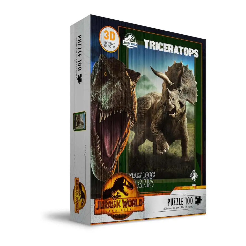 jurassic world triceratops 3d eff 100pcs puzzle