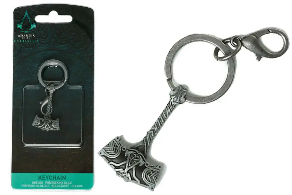 assassin creed valhalla metal keychain