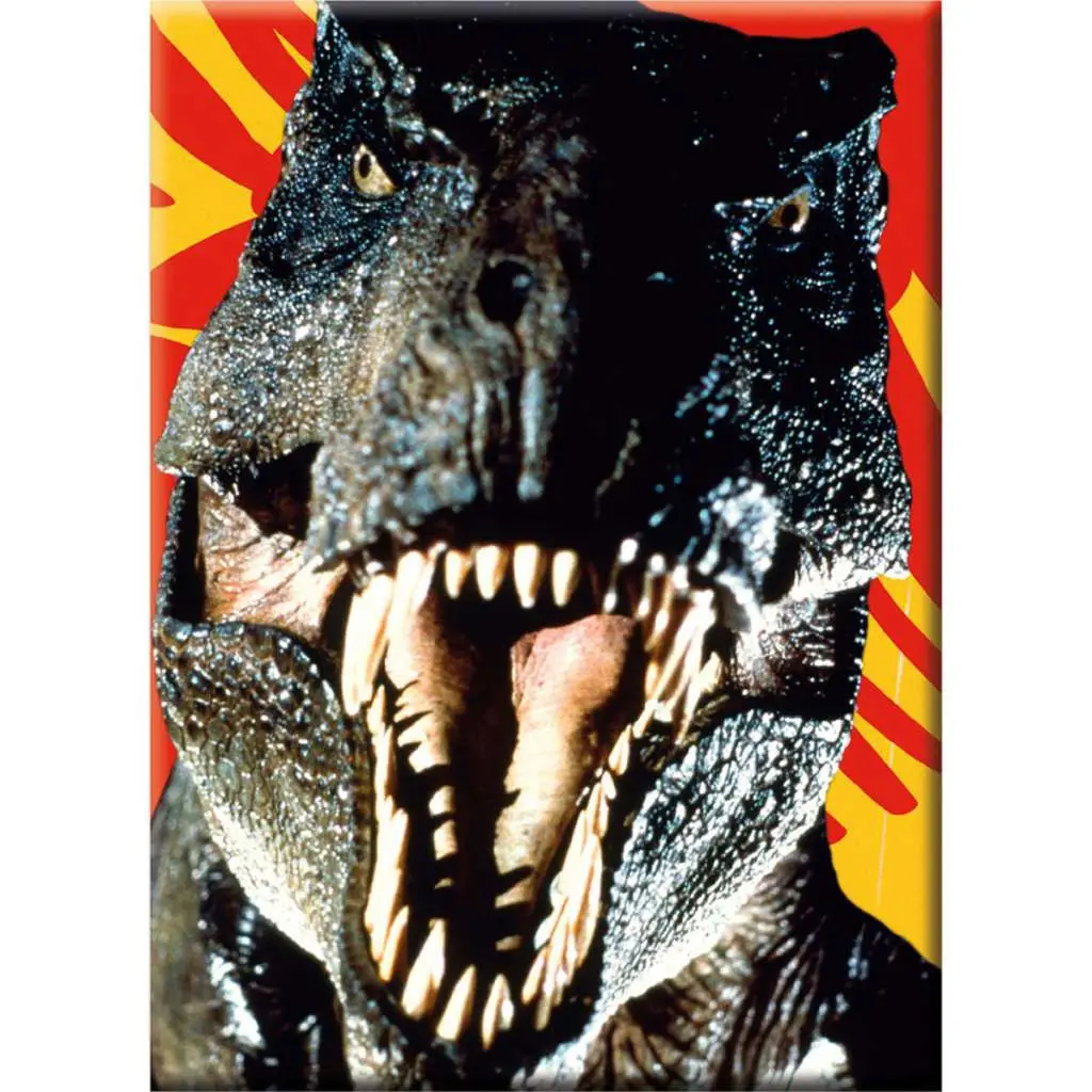 jurassic park t-rex flat magnet