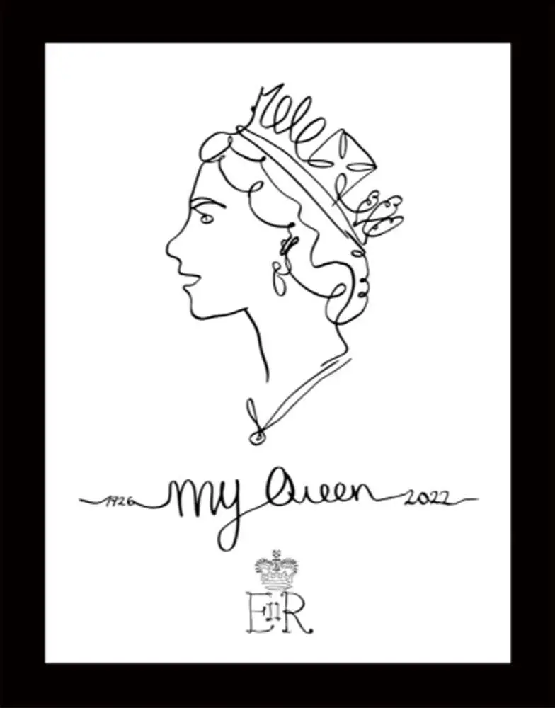 my queen white & black collector print