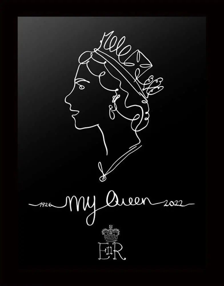 my queen black & white collector print