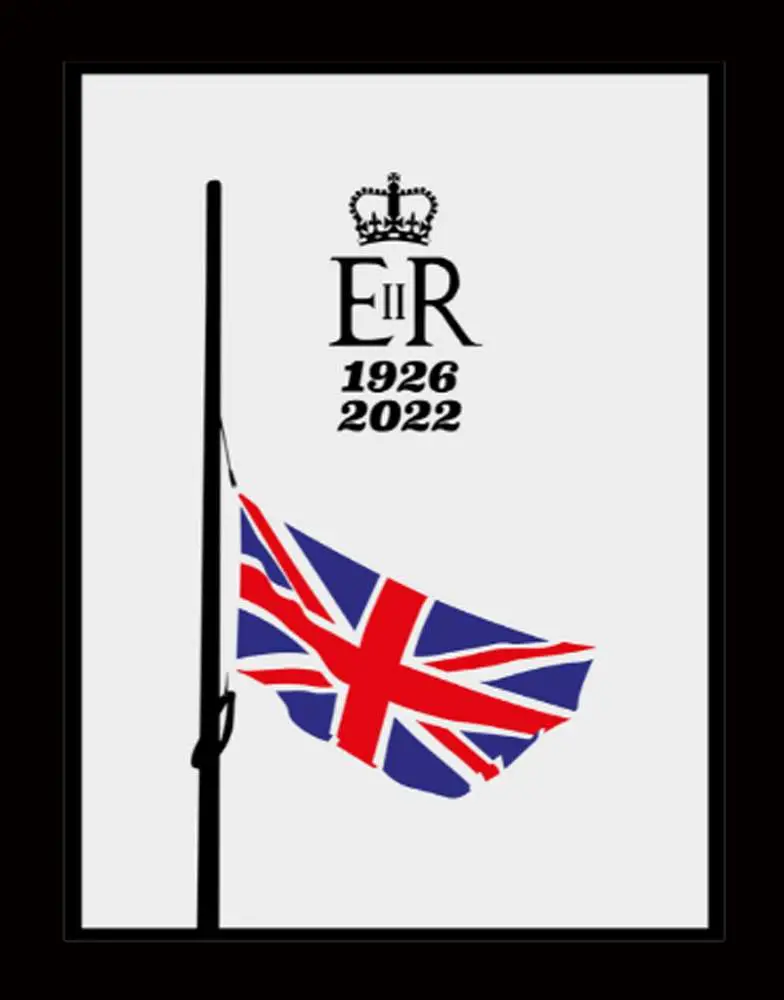 half mast flag collector print