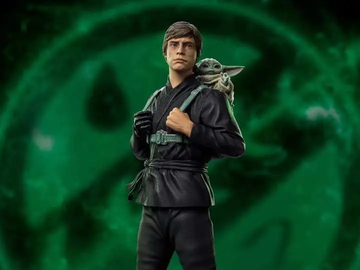 book of boba fett luke grogu 1/10 statue