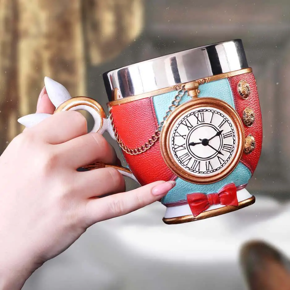 pinkys up white rabbit cup