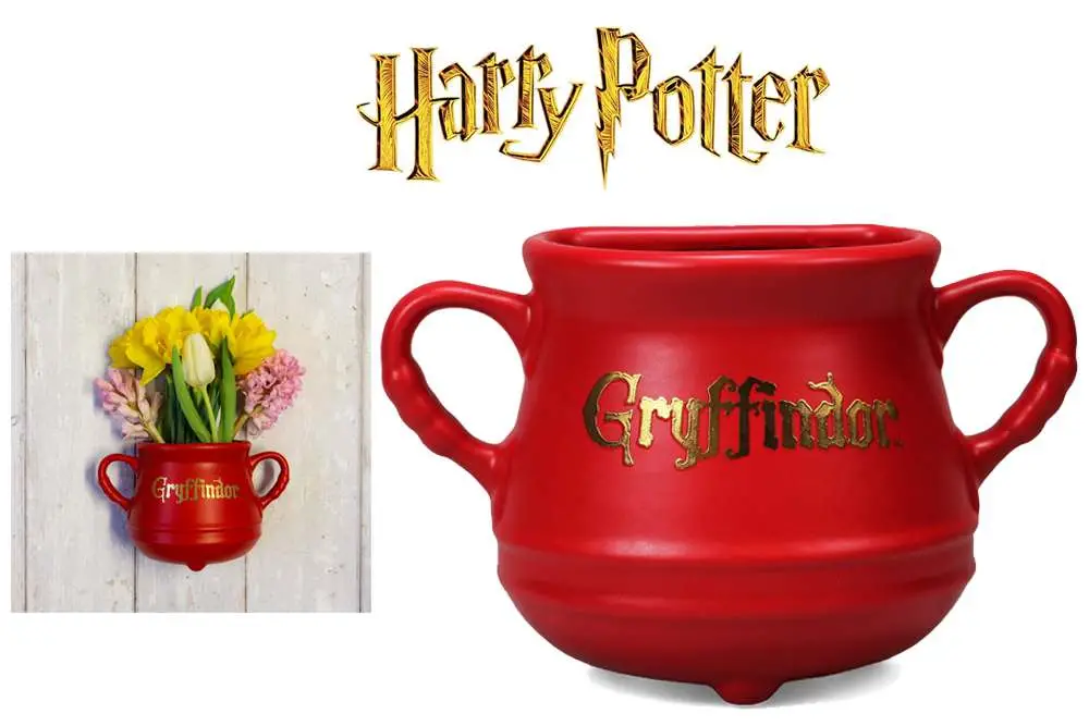 hp gryffindor cauldron wall vase shaped