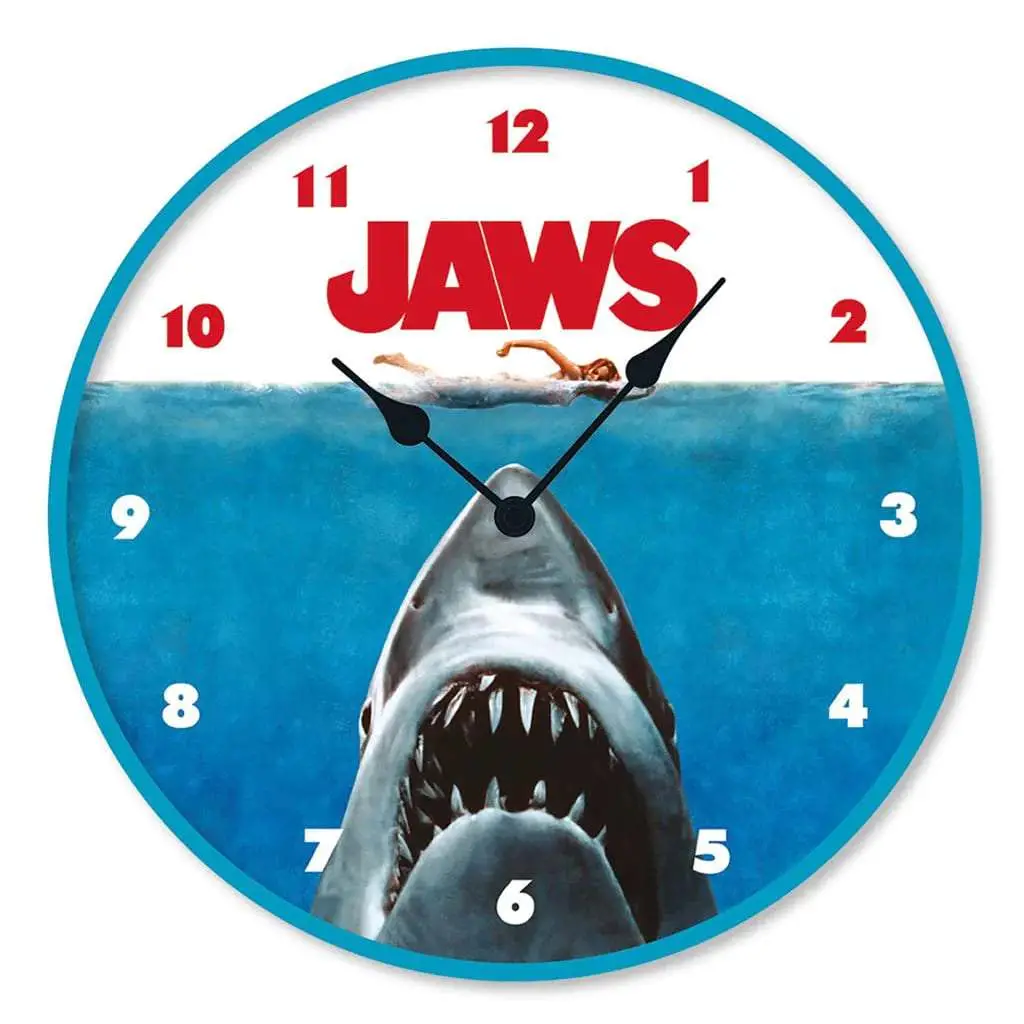 jaws (rising) wall clock