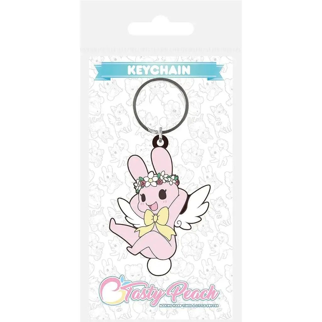 tasty peach chirii rubber keychain