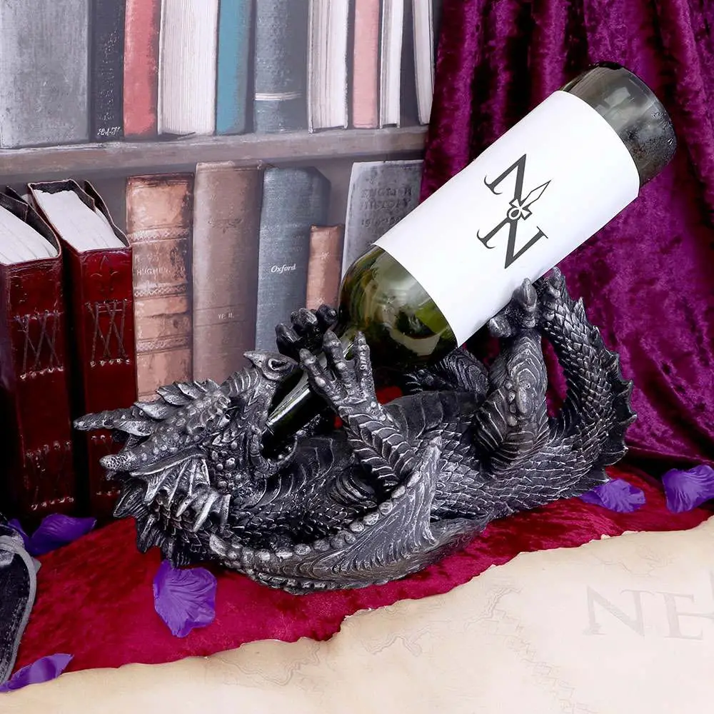 guzzlers metal dragon wine bottle holder