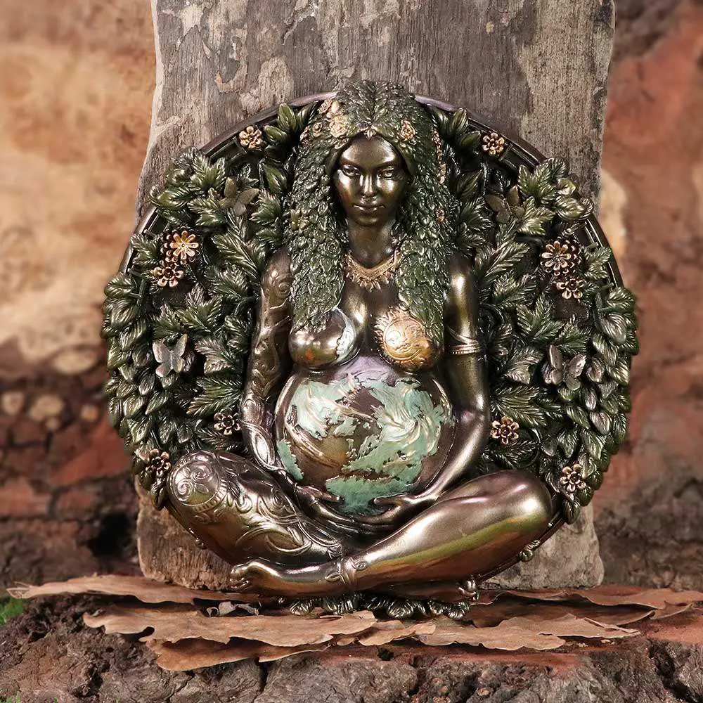 mother earth bronze wall plaque