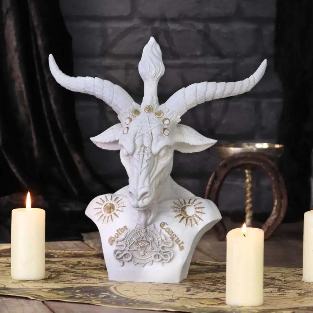 baphomet white bust