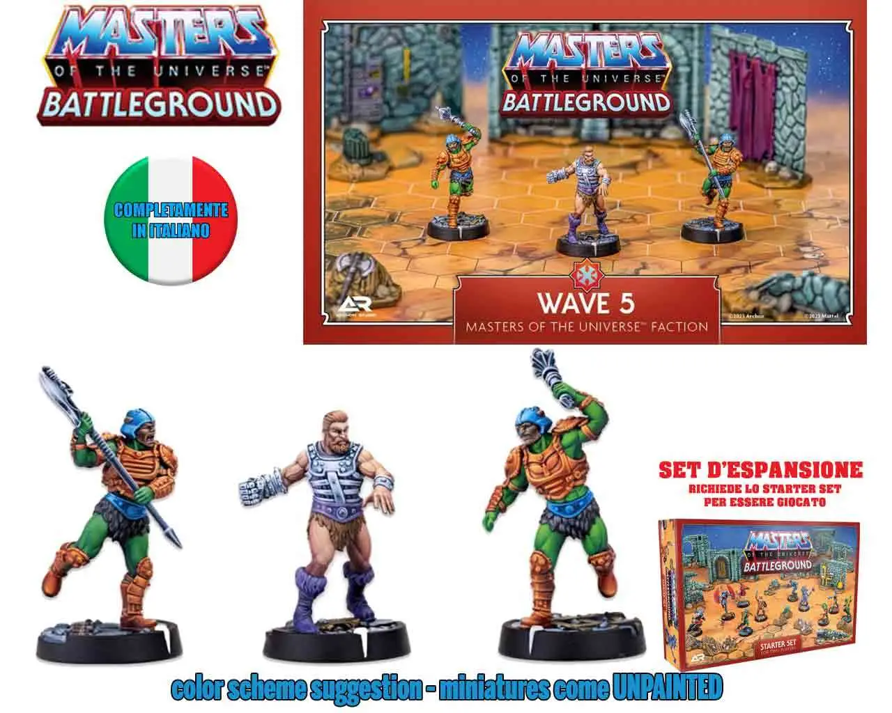 motu:battleground - wave 5 - masters of the universe faction -  edizione italiana