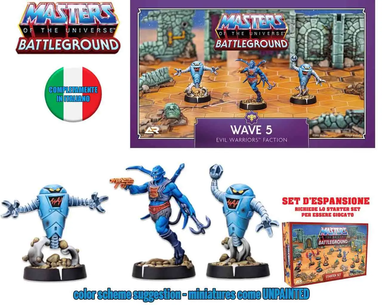 motu:battleground - wave 5 - evil warriors faction -  edizione italiana