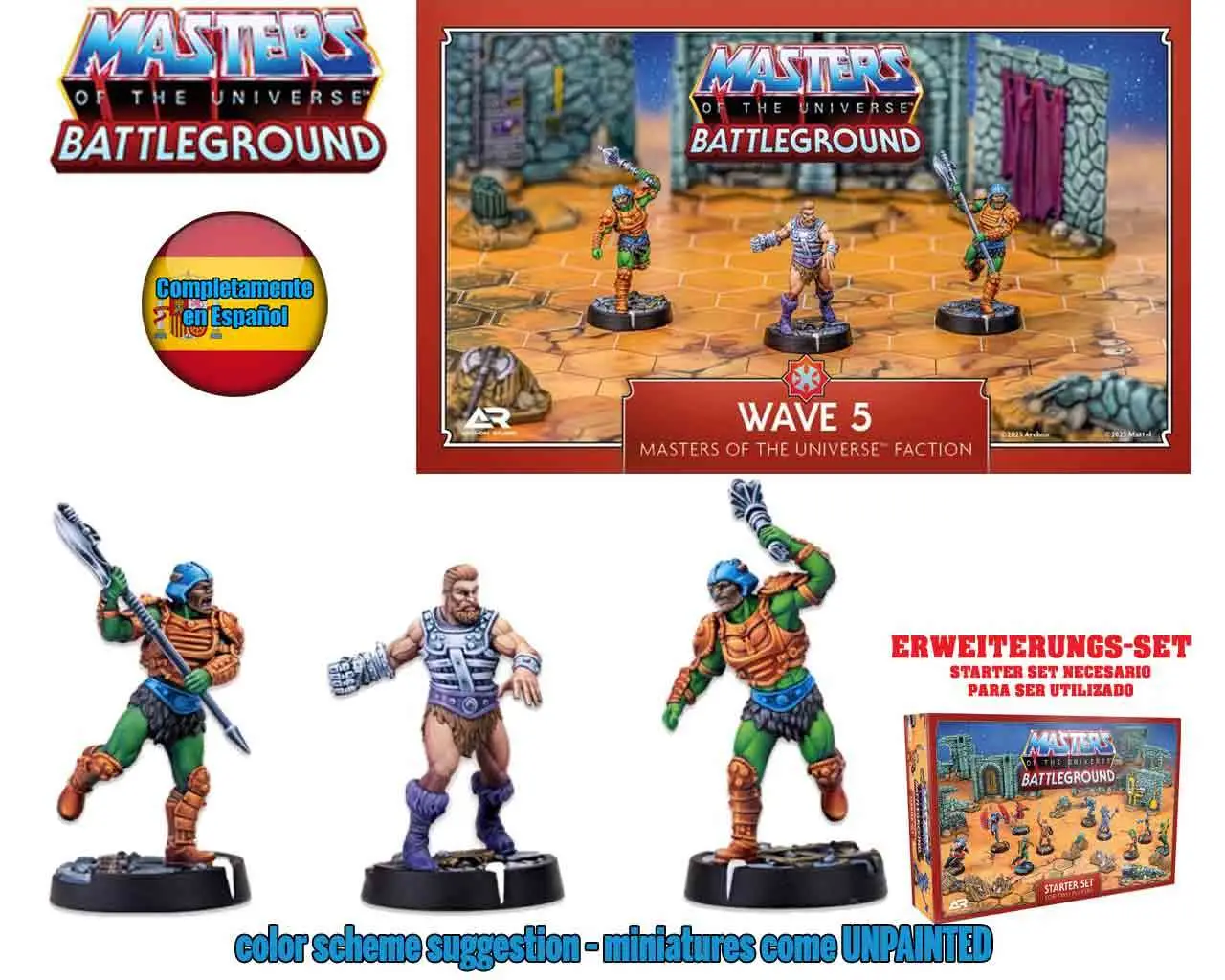 motu:battleground - wave 5 - masters of the universe faction - edición española