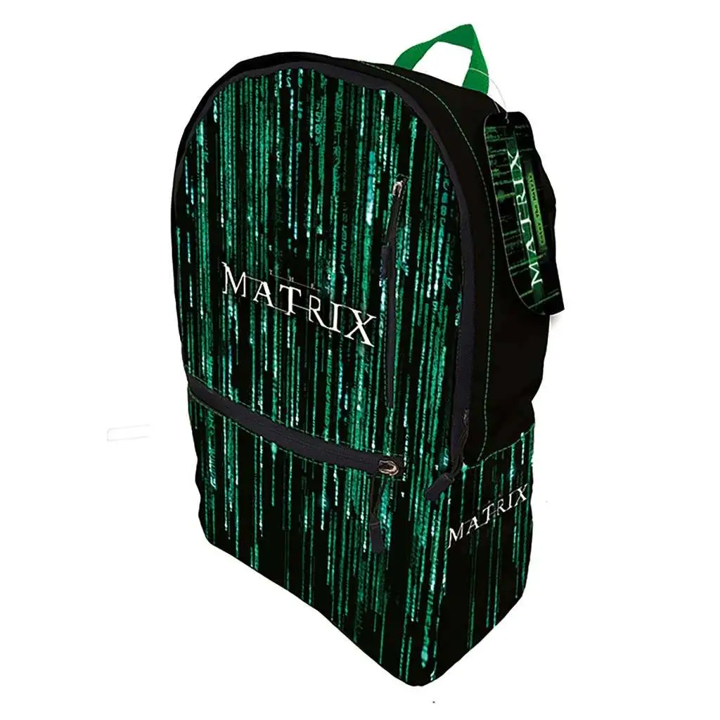 the matrix code rain backpack