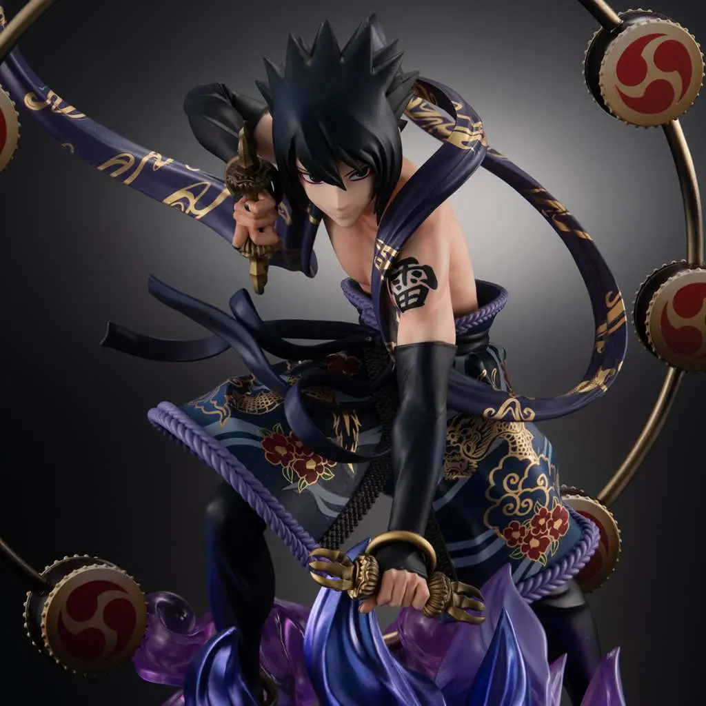 naruto shipp sasuke thunder god gem statue