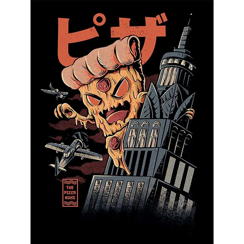 ilustrata the pizza kong deep canvas