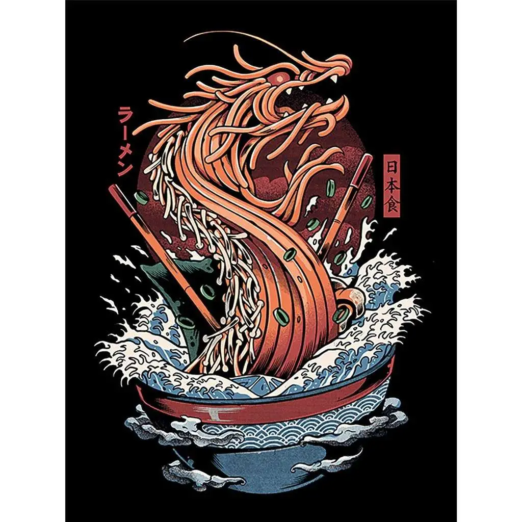ilustrata dragon ramen deep canvas