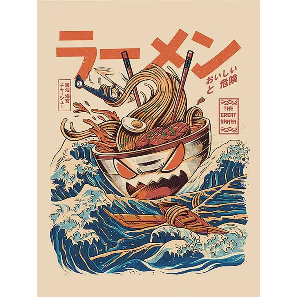 ilustrata the great ramen deep canvas