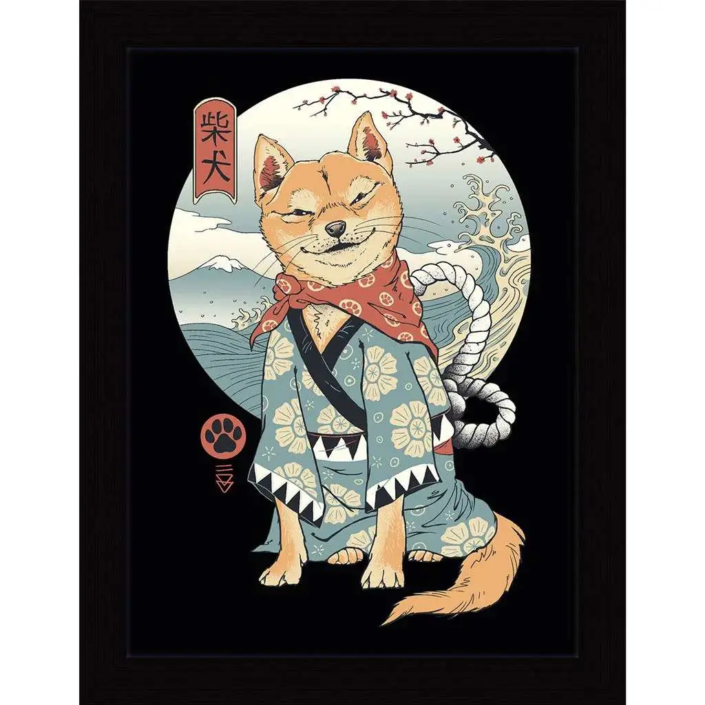 vincent trinidad shiba inu collector print framed