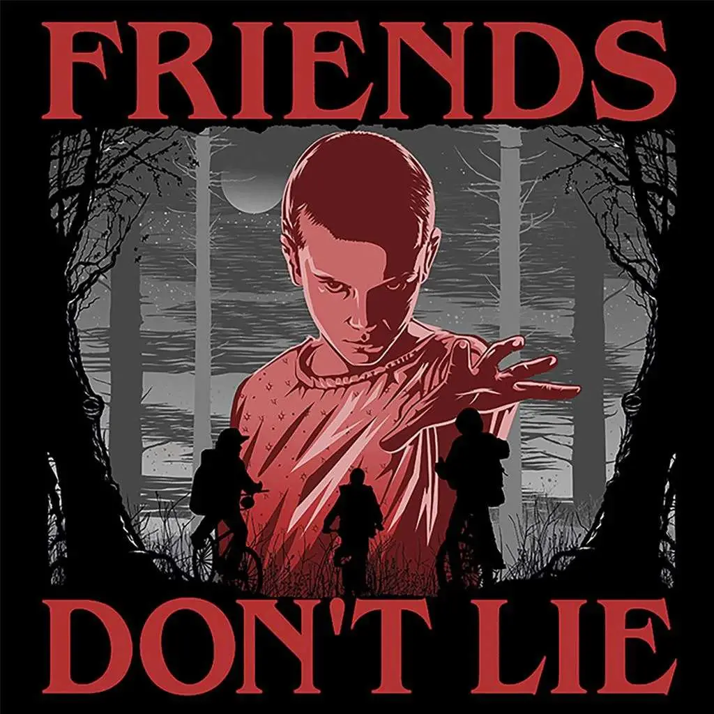 stranger things friends don't lie deep canvas