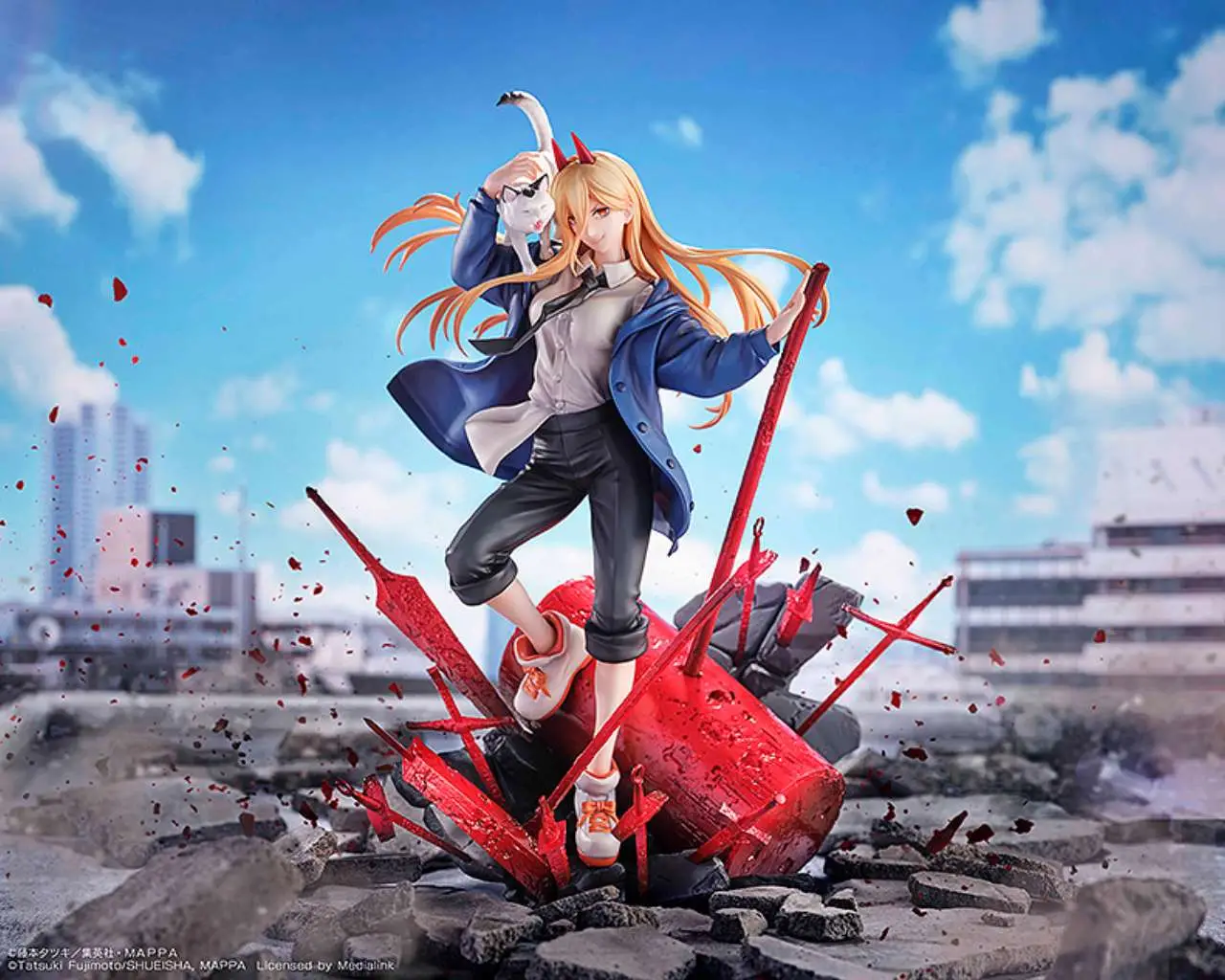 chainsaw man power & meowy s-fire statue