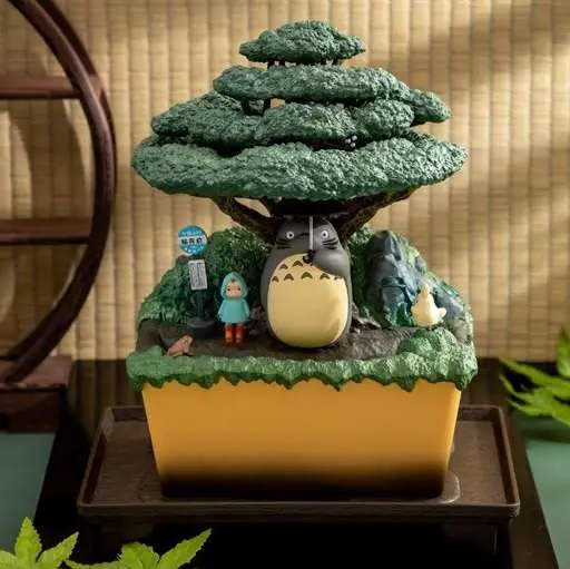 totoro bonsai water garden kasajuku diorama statue