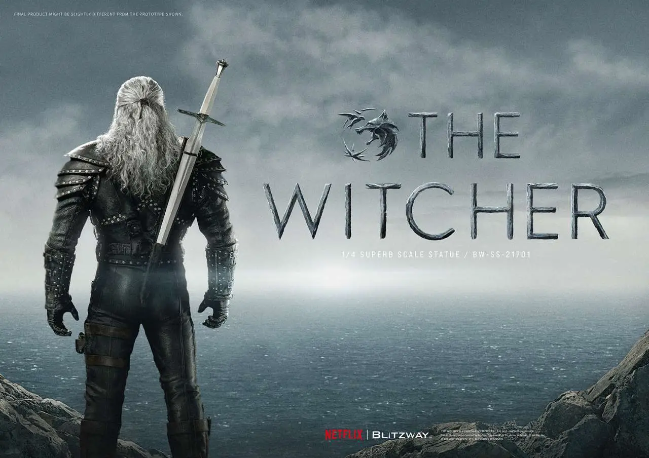 the witcher geralt of rivia 1/4 scale statue