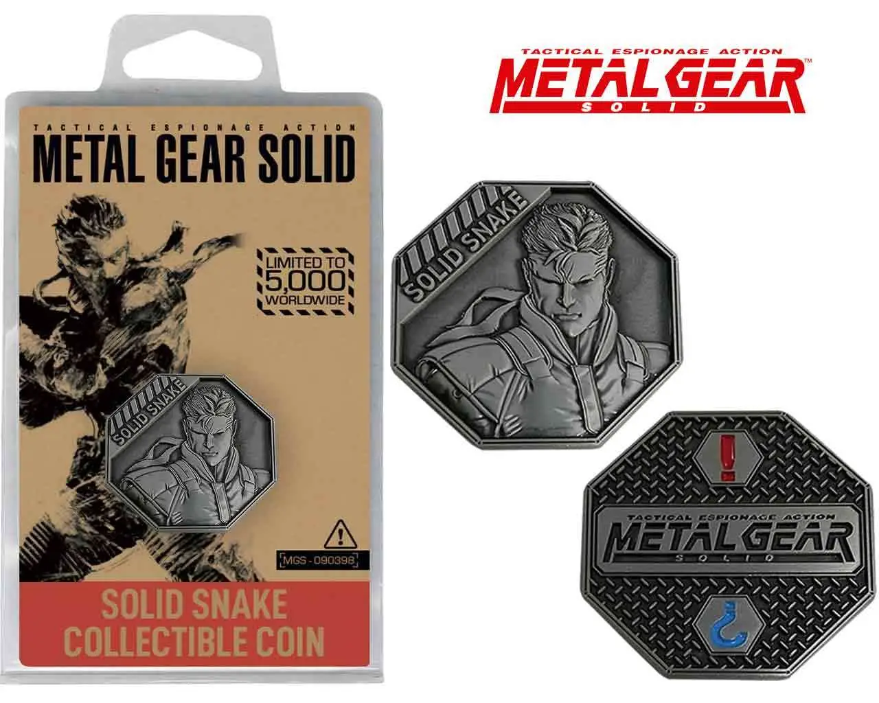 metal gear solid limited edition 'solid snake' collectible coin