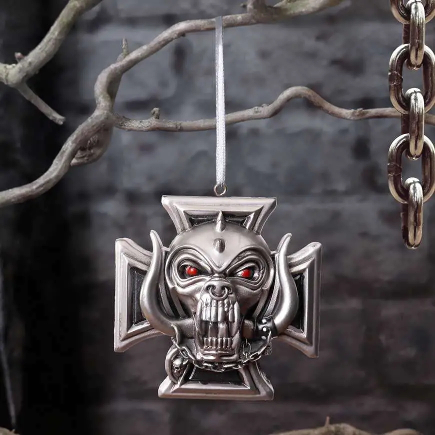 motorhead warpig cross hanging ornament
