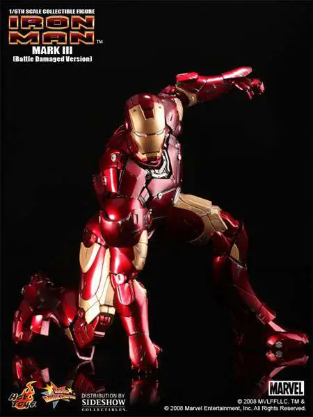 iron man 12" mark 3 battle damage (ht)