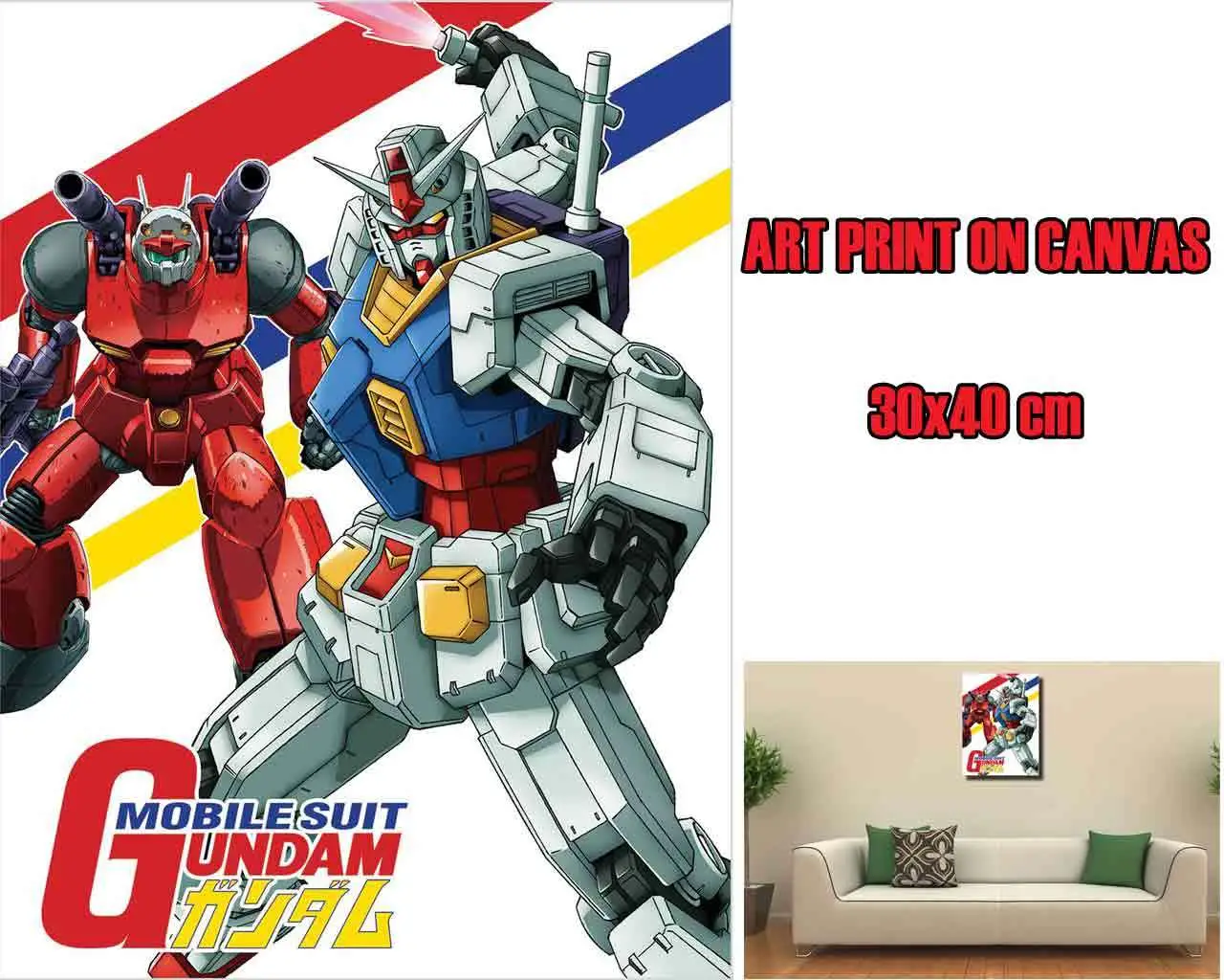 gundam cut away art print canvas 30x40
