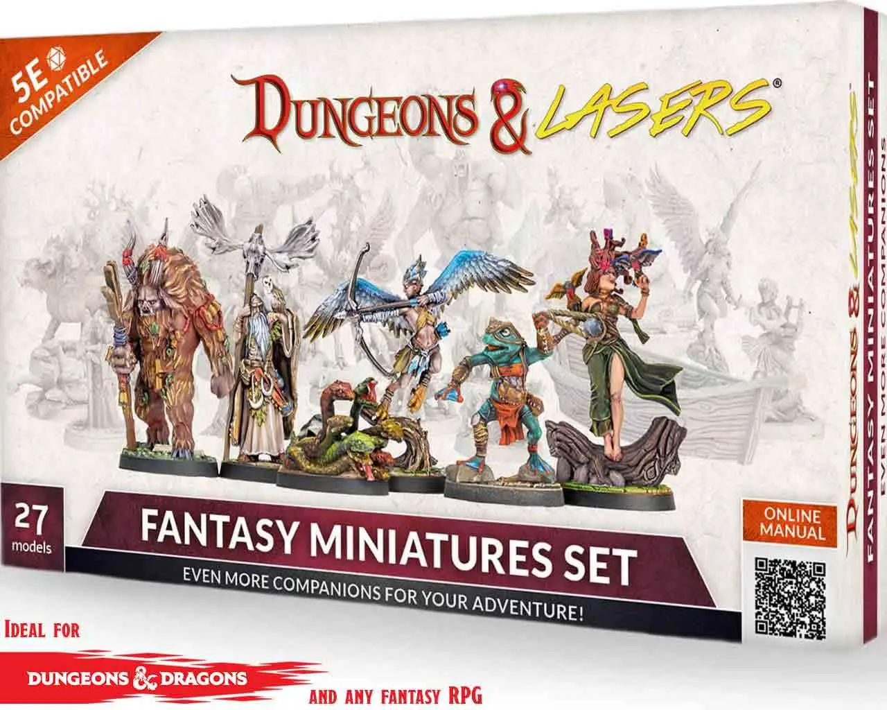 dungeons & lasers - fantasy miniatures set