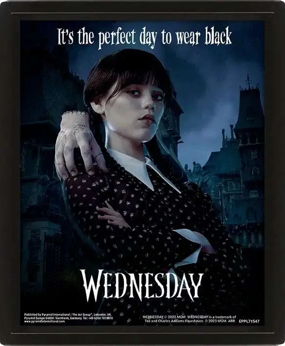 wednesday perfect day 3d lenticular poster framed