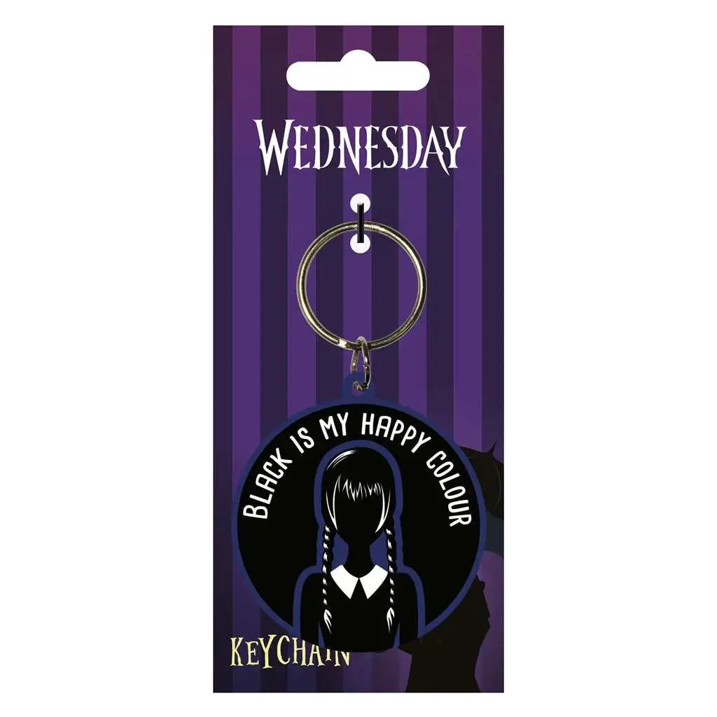 wednesday happy colour pvc keychain